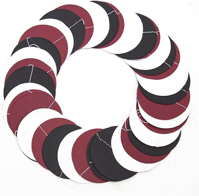 White Black and Burgundy Birthday-Decorations - 52Ft Paper Garland Decoration Streamers Party Banner Bridal Baby Shower Wedding Bachelorette Engagement Graduation Hanging Decor Hongtongtong