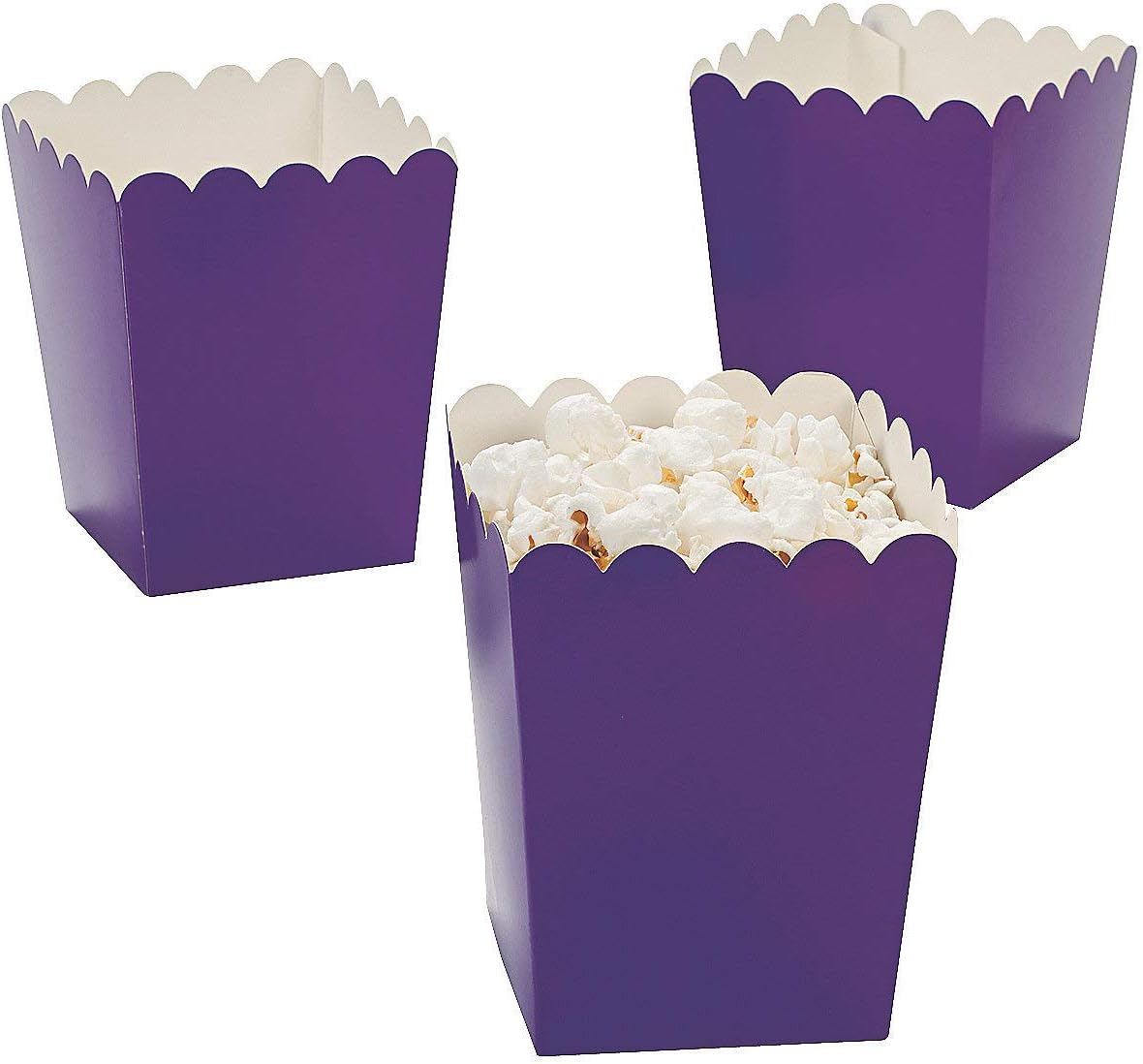 Mini Popcorn Boxes - Purple - Teacher Resources & Birthday Supplies (2 dozen per unit)