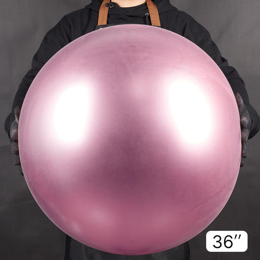 PartyWoo Metallic Pink Large Balloons 4 pcs 36 Inch Big Jumbo Giant Pinkish Purple Latex Helium Balloons for Graduation Wedding Baby Shower Bachelorette Birthday Party Decorations Pink-G108