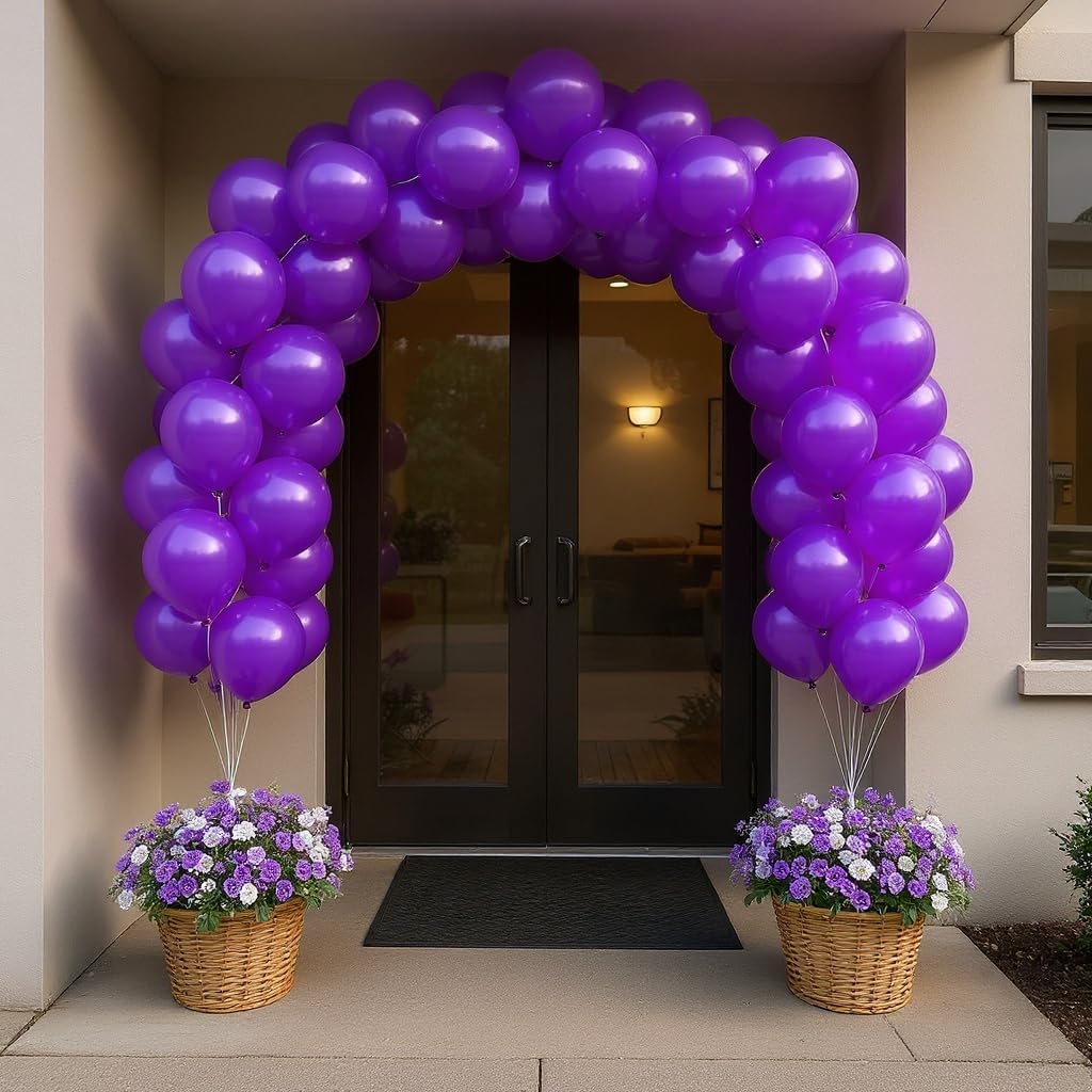 50 Pack 12 Inch Purple Latex Balloons for Party Decorations, Thick Premium Balloons for Birthday, Quinceañera, Princess Theme, Bridal Shower, Photo Backdrop, Arch & Garland, Air or Helium