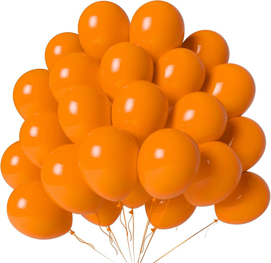 Orange Balloons 100 Pack 12 Inch Orange Latex Balloons for Thanksgiving Halloween Baby Shower Birthday Party Decorations