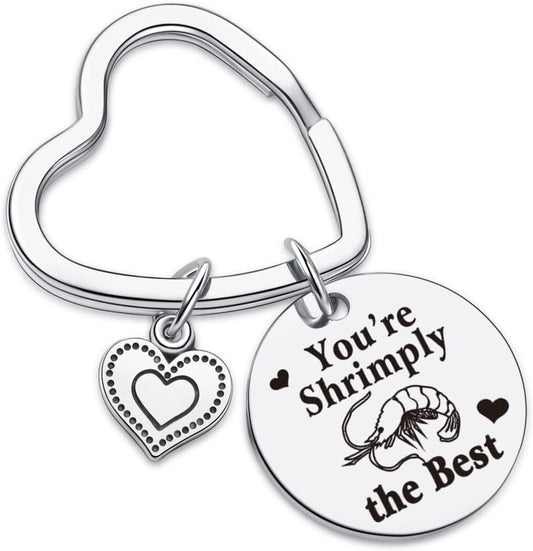 7RVZM Shrimp Keychain Shrimp Themed Gift Shrimp Inspired Jewelry For Shrimp Lover Gift Cousin Keychain