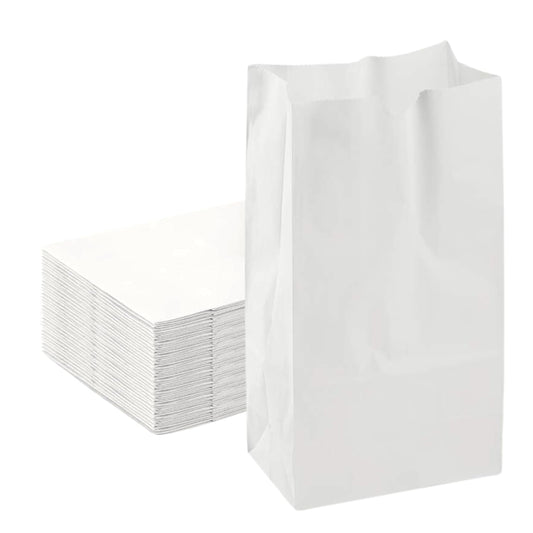 Perfect Stix 4lb Kraft Paper Bags - Pack of 50 Count (Kraft Bags 4lb-50CT) in White