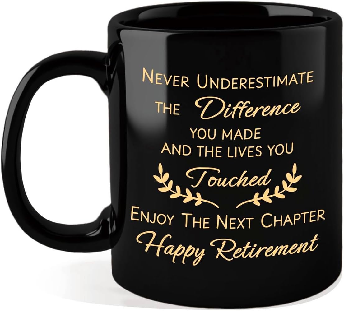Retirement Gifts for Men Women 2025, Retirement Mug, Best Retired Gifts for Men Women, Dad, Coworkers, Friends, Teacher, Brother, Boss, Retired Coffee Cup Black 11oz