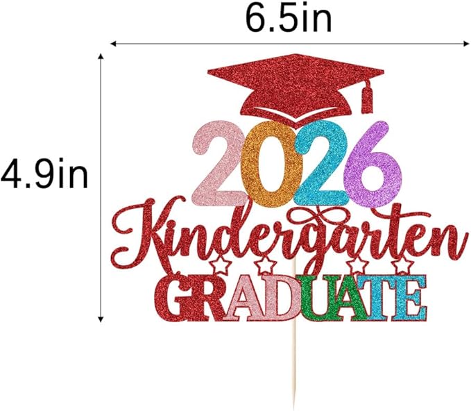 Kindergarten Grad Cake Topper,2026 Graduation Cake Topper,Peace Out Kindergarten Next Stop 1st Grade cake Decorations,2026Kindergarten Graduation Party Decorations Supplies