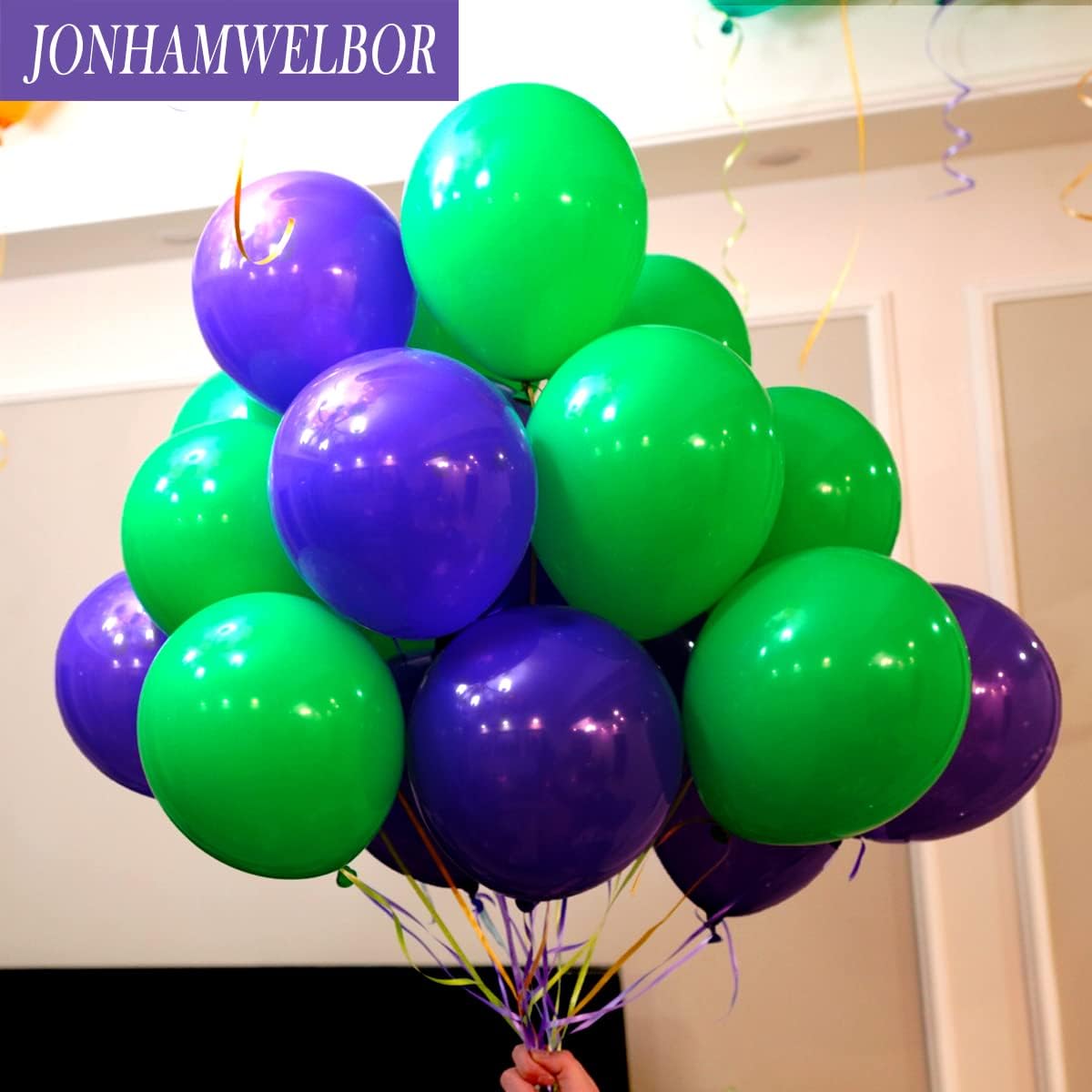 Jonhamwelbor Dark Purple Balloons 12 inch 100 Pack Deep Royal Purple Latex Balloons for Women Girl Birthday Baby Shower Wedding Bachelorette Party Decorations