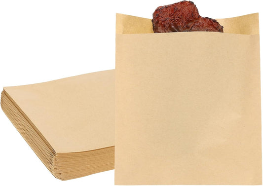 PATIKIL 5.12x5.91 Inch Paper Sandwich Bags, 100 Pcs Pastry Bag Small Pastry Bags Cookie Sleeves Food Packaging for Bakery Treats, Light Brown