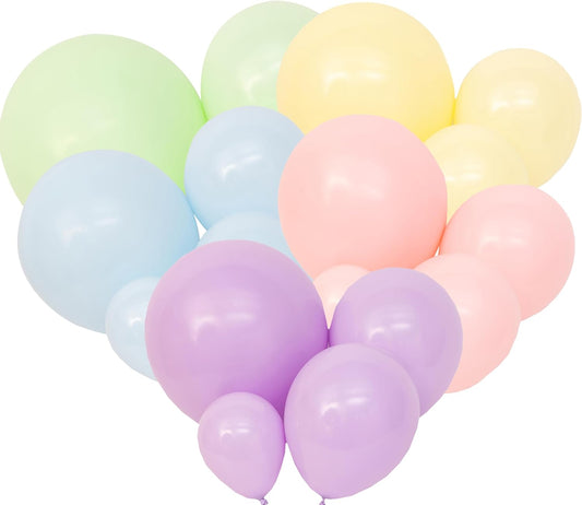 200pcs Pastel Balloons 18 inch +12 inch +10 inch +5 inch Macaron Colorful Latex Party Balloons for Birthday Rainbow Party Balloons Wedding Baby Shower Decorations