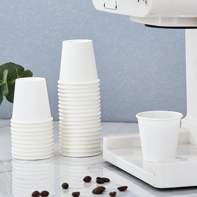 Lamosi 5 oz White Paper Cups 300 Pack, Small Paper Cups, 5 oz Disposable Bathroom Cup for Mouthwash, Parties, Picnics and Barbecues