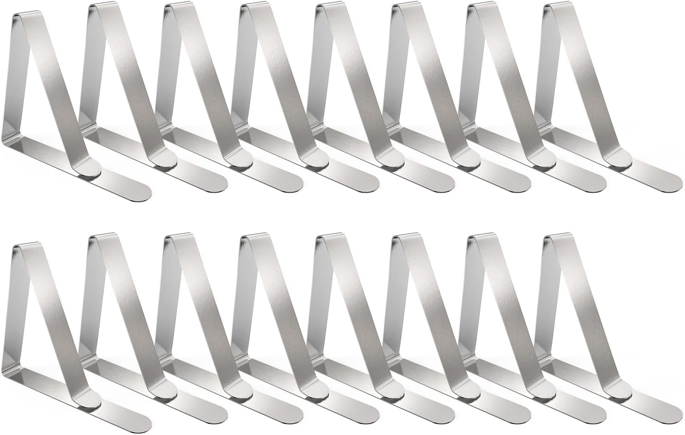TriPole Tablecloth Clips 16 Pack Large Picnic Table Cover Clips Stainless Steel Tablecloth Clamps for Outdoor Home Kitchen Restaurant Wedding Party, Fit for 1.7”-2.75” Thick Folding Wooden Tables