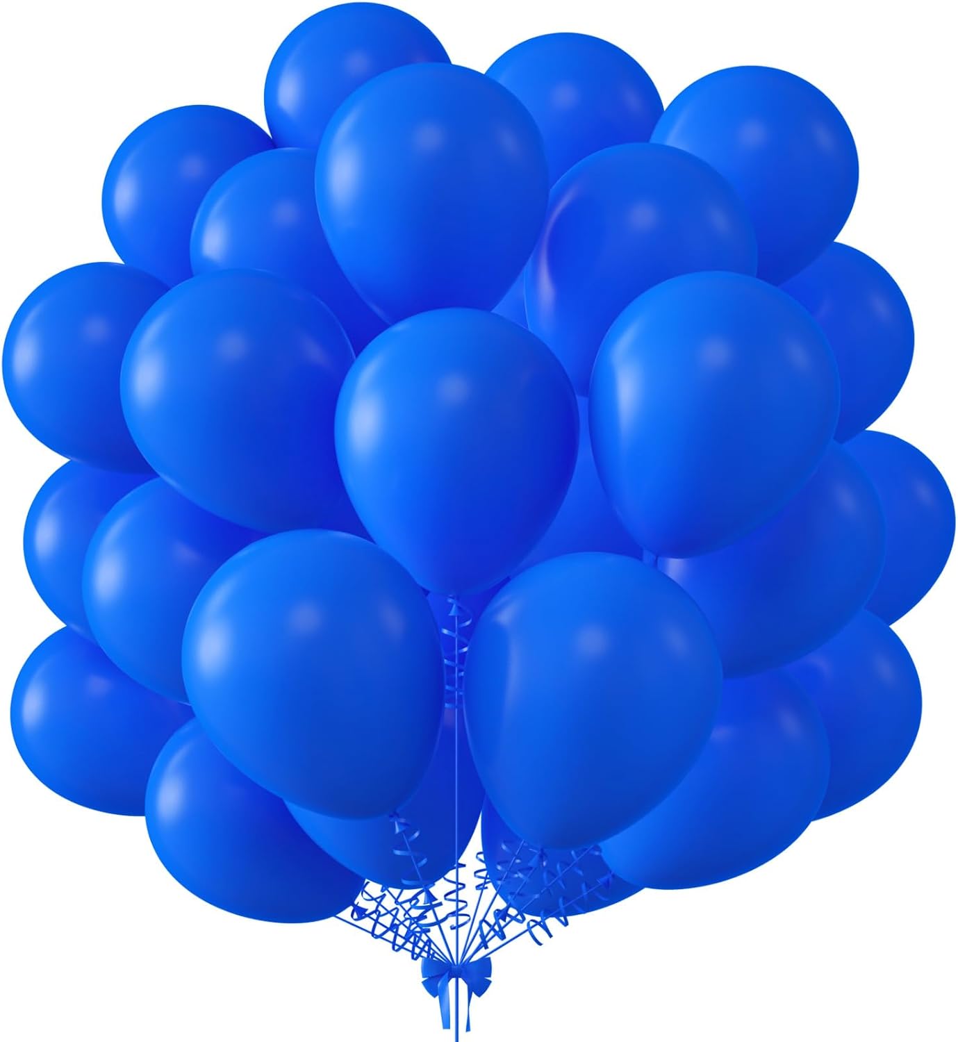 KALOR 10 Inch Dark Blue Balloons, 100 Pcs Latex Helium Balloons for Kid's Birthday Party Baby Shower Wedding Graduation Graduation Party Decorations
