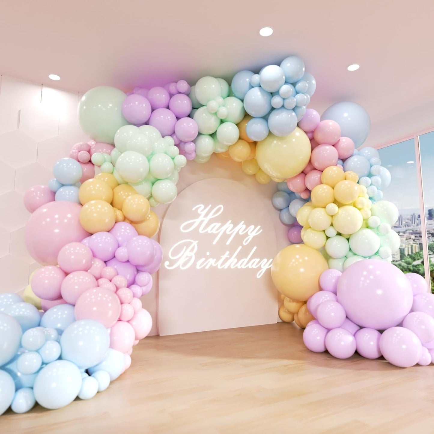 Pastel Rainbow Balloon Arch Kit, 162Pcs Macaron Assorted Colorful Party Balloon Garland Kit for Baby Shower, Wedding, Engagements, Birthday, Gender Reveal, Anniversary, Easter Decorations