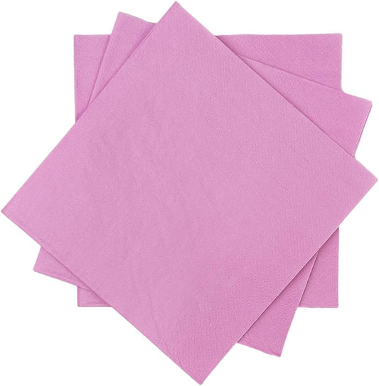 Light Pink Cocktail Napkins 5 * 5inch disposable Beverage Napkin paper for Cocktail, Wedding, Dinner，Birthday Party Dessert Wine Paper Napkins（ 120 Count）