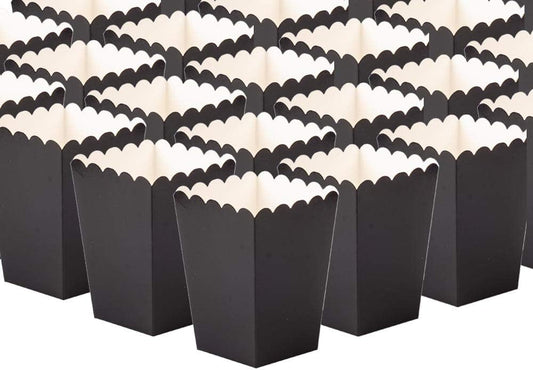 GAKA Black 36 Pcs Popcorn Boxes Mini Paper Popcorn Box Cardboard Popcorn Container for Party Supplies