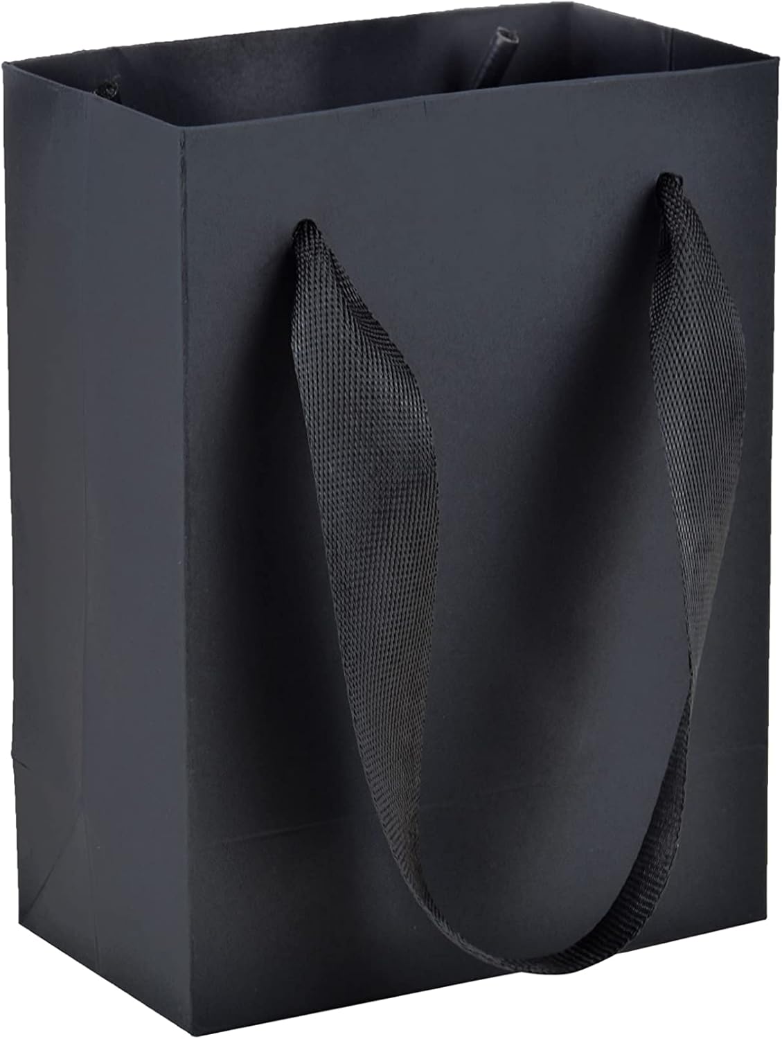 HUAPRINT Black Paper Bags,Matte Black Gift Bags,Small Shopping Bags with Handles,30 Pack 4.5x2.5x6 inch,Craft Gift Bags,Retail Bags,Party Favor Bags,Merchandise Business Bags,Holiday,Wedding Bags