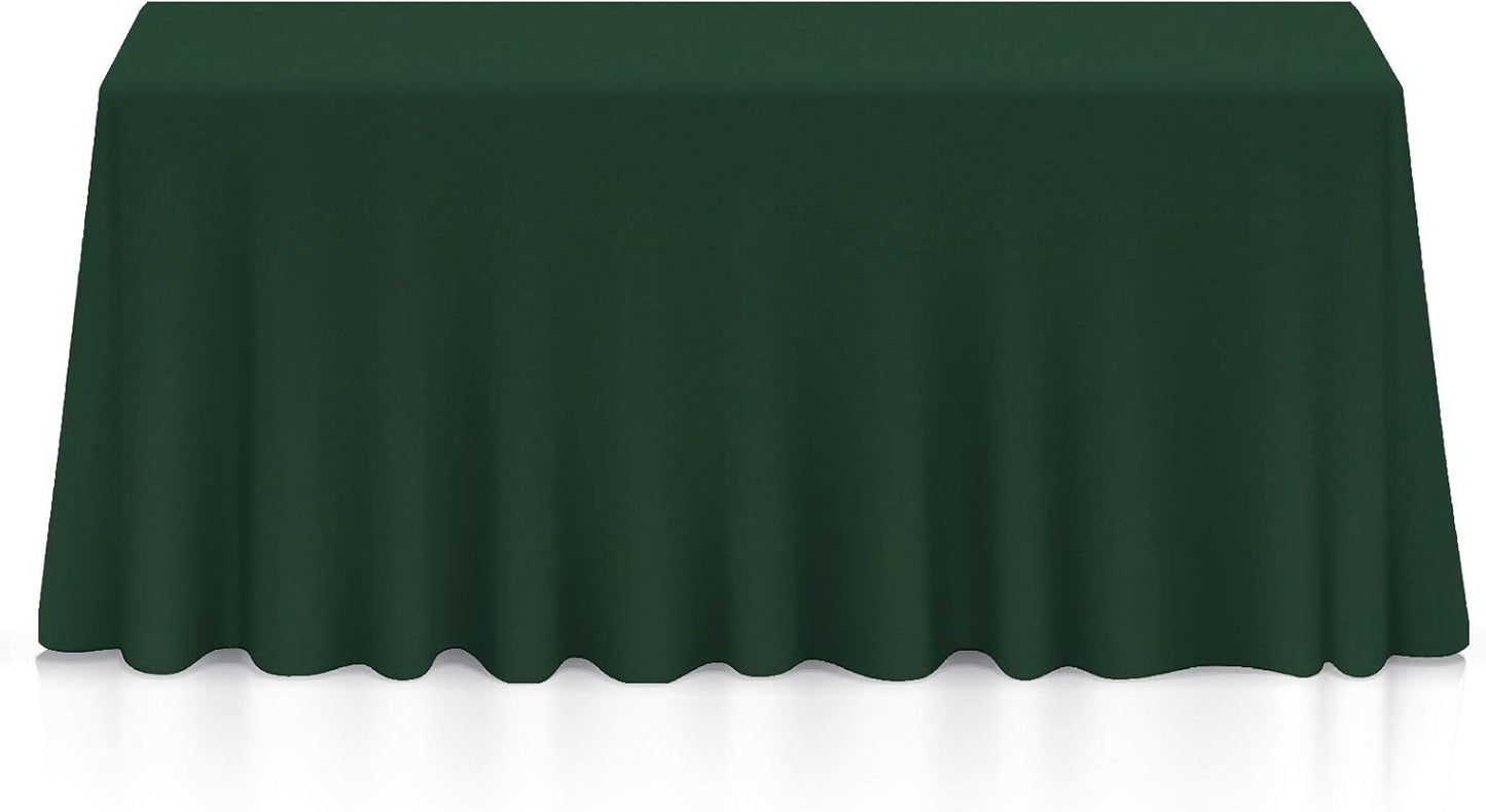 Lann's Linens - 90" x 132" Premium Tablecloth for Wedding/Banquet/Restaurant - Rectangular Polyester Fabric Table Cloth - Hunter Green