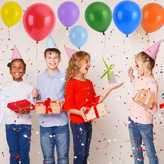 Thickened balloons, 120 PCS Balloons Assorted Colors, Latex Balloons for Kid's Birthday Party, Exquisite Rainbow Balloon, 12 Inches 13 Kinds of Rianbow Colorful Party Balloons Decorations.