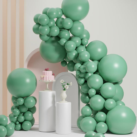 Sage Green Balloons, Scmdoti Sage Green Balloons Different Sizes 18 12 10 5 Inches, Green Balloon Garland Arch for Safari Party Birthday Baby Shower Bridal Shower Spring Decorations(SageGreen)
