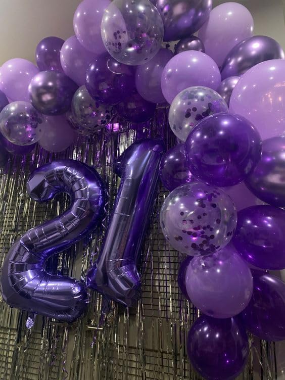 Purple Number 13 Balloon 40 Inch, 13th Birthday Party Decorations for Children, Giant 13 Foil Balloon for Party Supplies