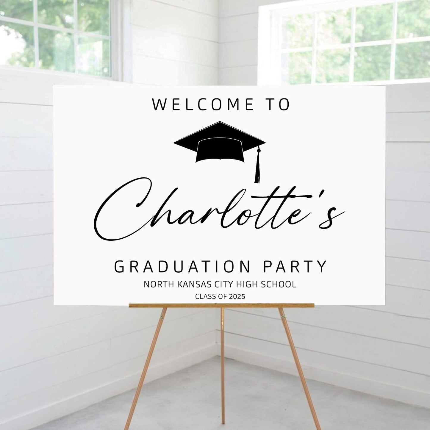 Personalized Welcome To Graduation Party Sign, Graduation Yard Sign, Class of 2025 Yard Sign, Graduation Banner, College Senior High School Graduate Sign, Graduation Decorations