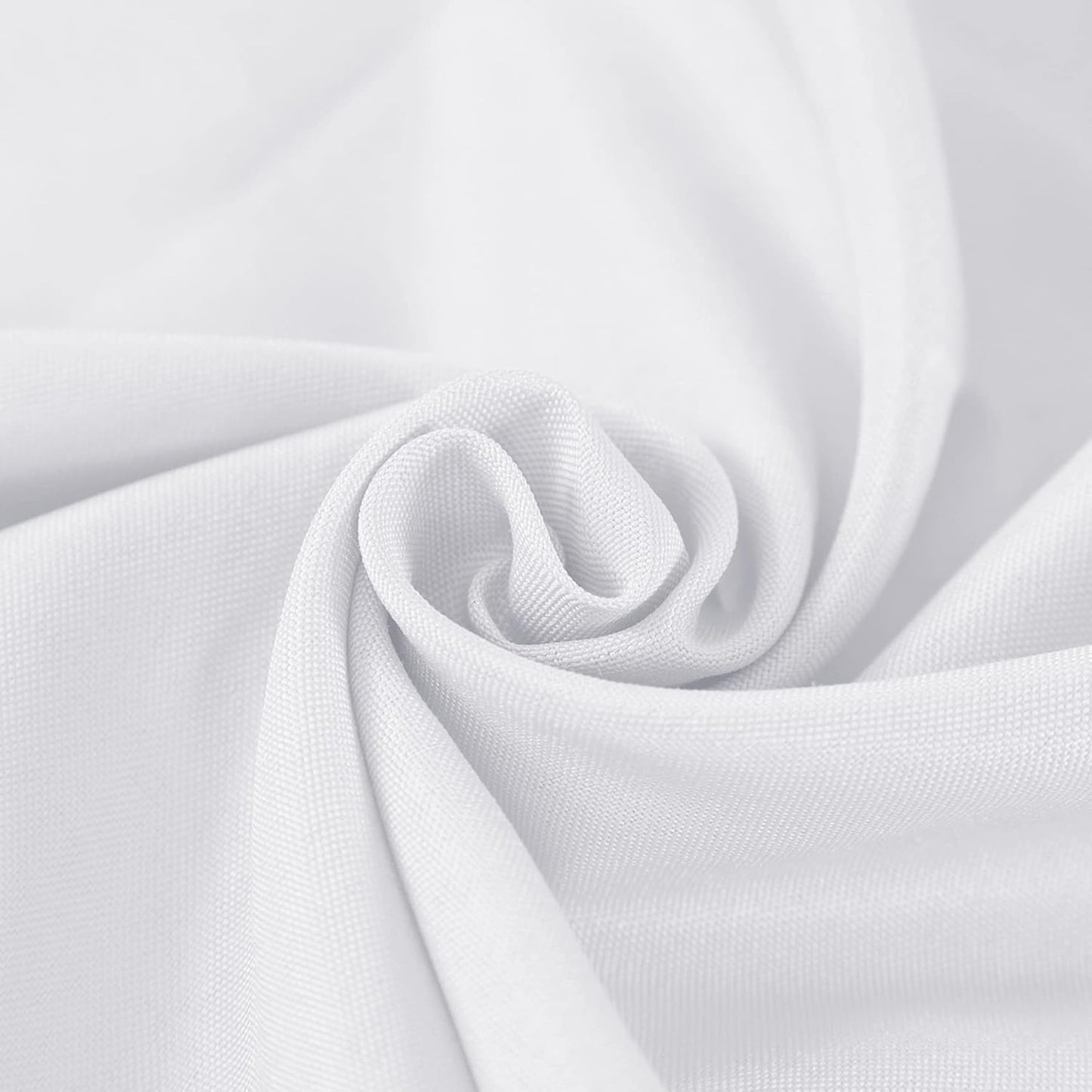 Fokitut 12 Pack Waterproof Round Tablecloth, 108 Inch, Stain Resistant and Wrinkle Polyester Table Cloth, Fabric Table Cover for Kitchen Dining, Wedding, Party, Holiday Dinner-White