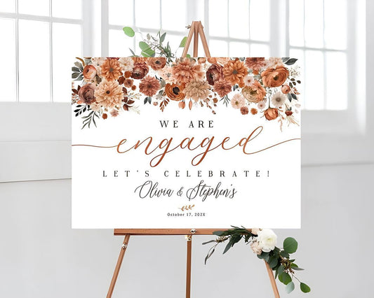 Engagement party, Fall Engagement sign