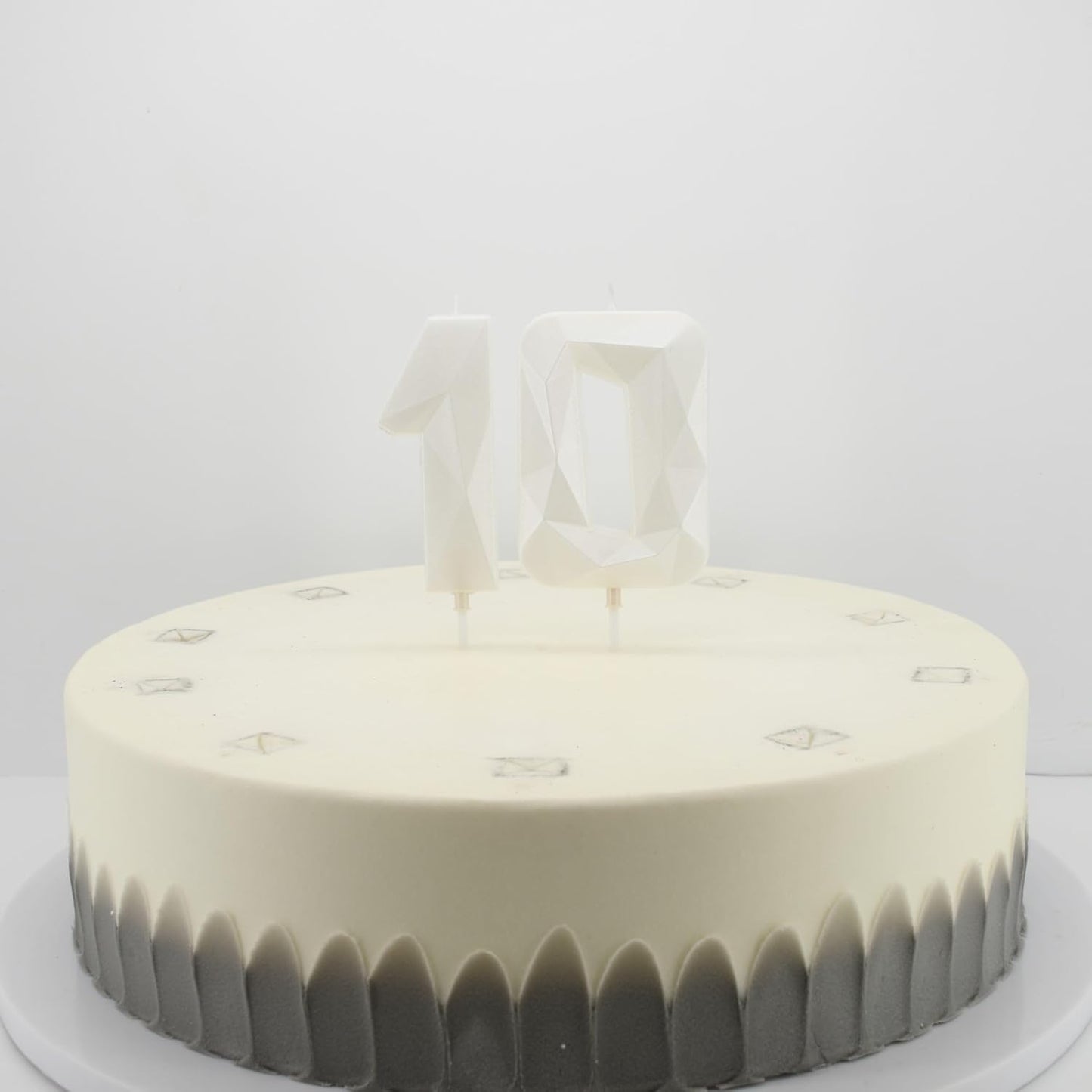DERVENTA Large Birthday Candle Number 3D White 3.7 inch Party Celebration Anniversary Decoration Cake Topper 1 Piece (Number 11 White)