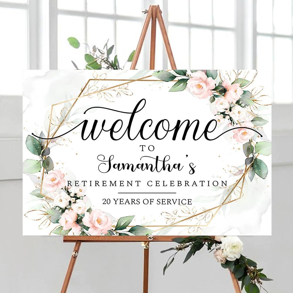 Personalized Retirement Yard Sign, Retirement Celebration Welcome Sign, Retirement Party Sign, Retirement Decorations, Retirement Outdoor Sign, Retirement Home Decor, Retirement Celebration Sign #6