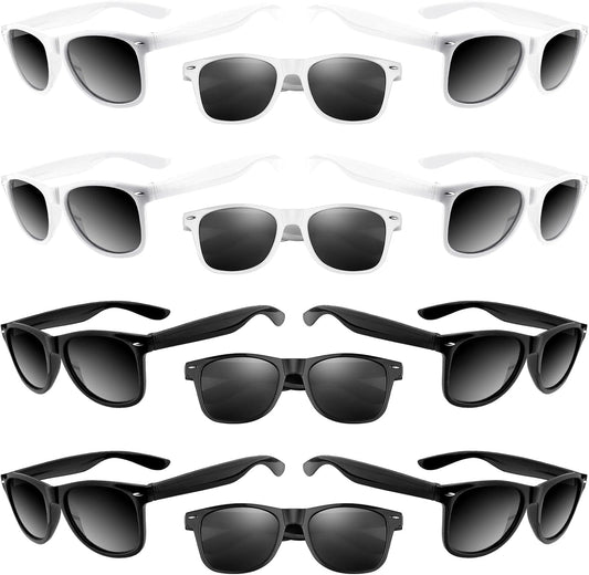 ASTARON 12 Pack Party Sunglasses Bulk Neon Party Favors for Beach Wedding Party Pool Party Supplies