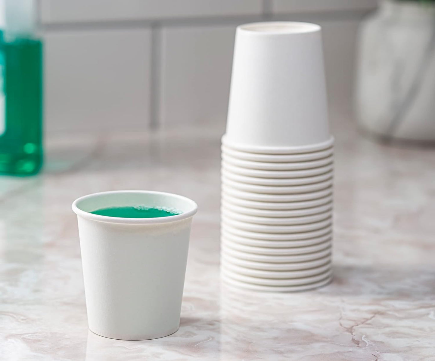 GUSTO [6 oz. - 300 count] Disposable White Paper Cups, Hot Coffee Cups - Eco-Friendly Hot Cups