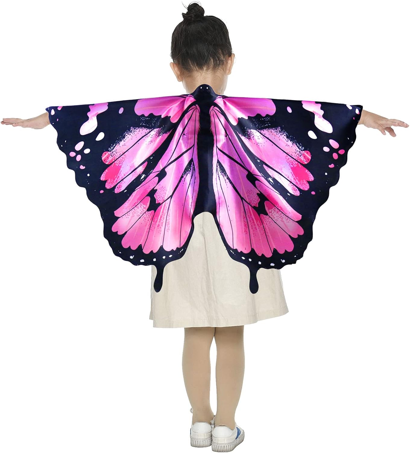 Kids Butterfly-Wings Costume for Girls Fairy-Wings Toddler-Dress-Up Headband-Mask Butterfly Toys Party Favors Gifts
