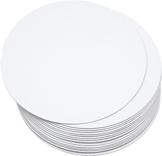 qiqee 40-Packs Cake Boards Round 12 Inch White Cake Circles Rounds Base Food-Grade Cardboard Cake Plate（Thinner But Stronger）