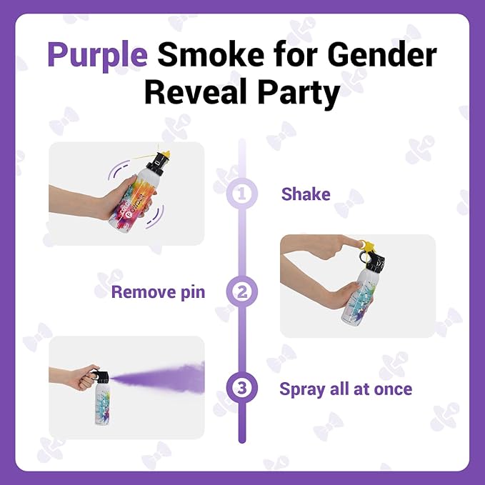 Photo Fog Atmosphere Smog 2 Pack Fire Extinguisher Purple for Gender Reveal Photoshoot Video Props Stage Mister Foggers Purple Smoke Gender Reveal Extinguisher for Birthday Wedding Party Celebration