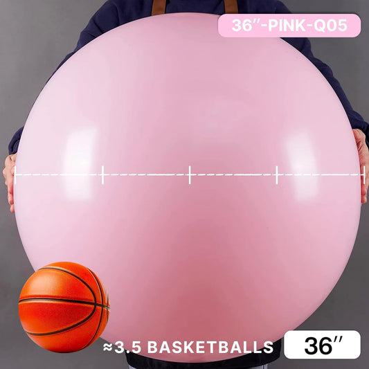 PartyWoo Baby Pink Balloons 4pcs 36 Inch Pastel Pale Light Pink Latex Helium Balloons for Baby Shower Gender Reveal Easter Bachelorette Wedding Bridal Shower Birthday Party Decorations Pink-Q05