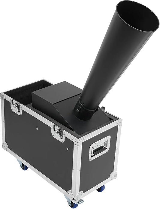 Ueukpeea Co2 Confetti Cannon Machine, Manual/Pneumatic Control with Flight Case and Wheels Wedding Confetti Cannon for Birthday Parties Festivals Stage Performances