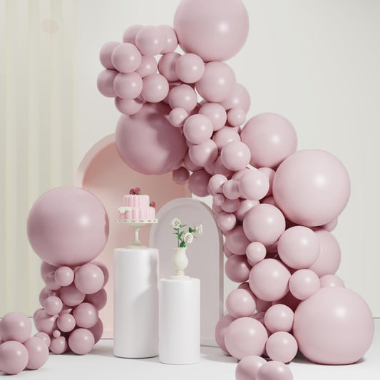 Dusty Pink Balloons - Different Sizes 18, 12, 10, 5 Inches - Pink Balloon Garland Arch for Birthday, Baby Shower, Wedding, Graduation Parties