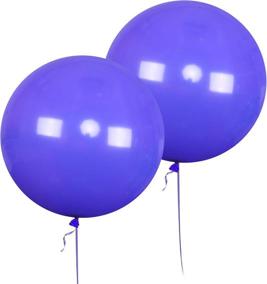 AZOWA 24 Inch Royal Blue Balloons 16-Count Large Latex Round Balloons for Party Wedding Birthday Baby Shower Decoration (Royal Blue, 16 Pcs)