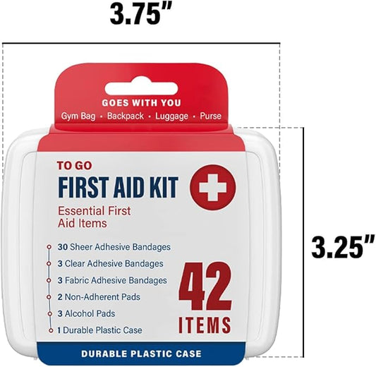 DecorRack 4200 Piece First Aid Kit, 100 Individual Boxes of 42 Items Each, First Aid Kits for Minor Cuts, Scrapes, Travel, Car, Home, Work, Field Trips or Camping (4200pcs, 100 Pack)