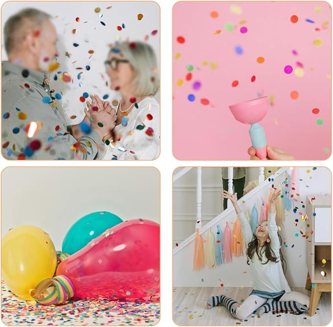 10000 Pieces 1 Inch Round Tissue Paper Confetti, 3.5 oz Multicolor Round Tissue Confetti, for Weddings, Anniversaries, Arts Craft DIY Scrapbooking (20 Colors)