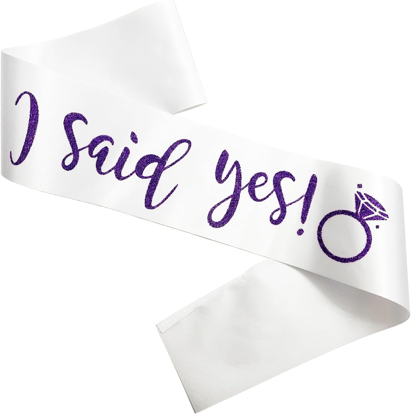 I Said Yes Sash,Future Mrs Sash Engagement Party SashBachelorette Party Sashes, Bridal Shower Sash for Bride to Be,Purple