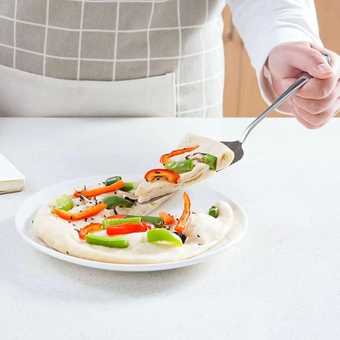 tiokin Cake Pie Servers Set,Stainless Steel Pizza Cake Slicer Server,Cake Cutter with Serrated Edges for Kitchens Restaurants Brithday Parties Set of 6