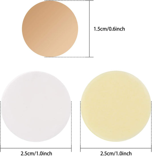 TecUnite Round Tissue Paper Table Confetti Dots for Wedding Birthday Party Decoration, 1.76 oz(White Ivory Champagne,2.5 cm)