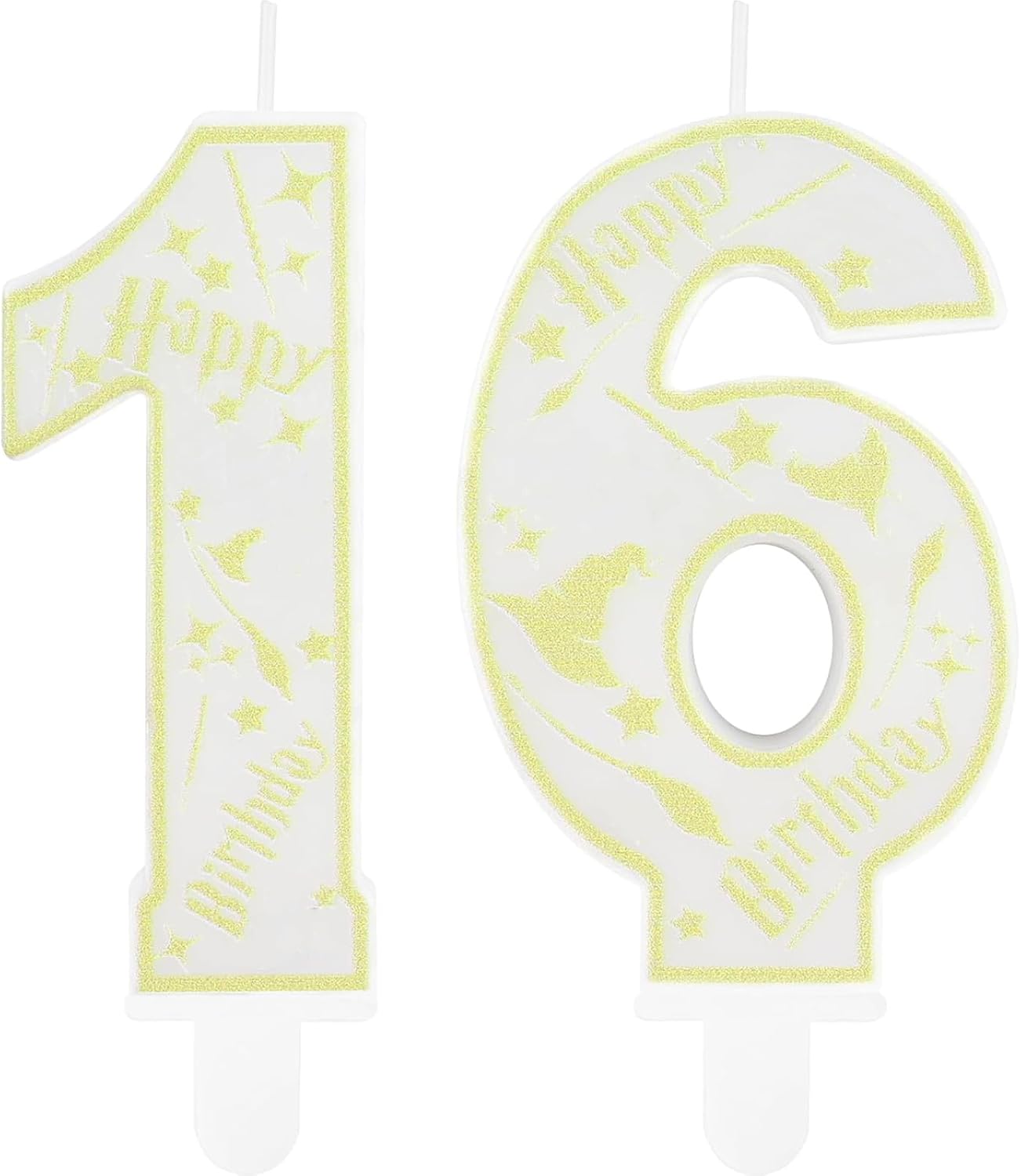 Magical Wizard Party Birthday Candles Number 16 Candle Cake Topper Wizard School Themed Happy 16th Birthday Cake Decorations for Boys Girls Kids Party Favor Supplies Decorations