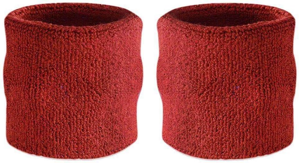 Suddora Wrist Sweatbands, Absorbent and Breathable Thick Cotton Bands for Working Out, Gymnastics, Basketball, Tennis, and Football, Multiuse Wristbands for Costumes and Cosplay