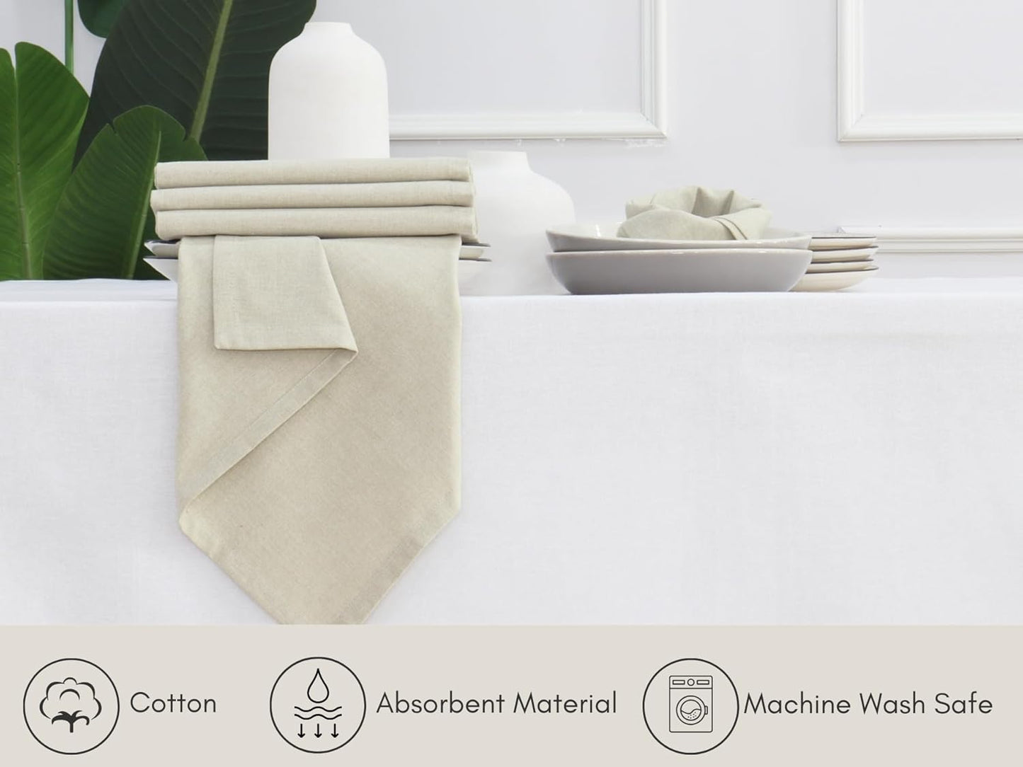 PurpleEssences Set of 12 Cloth Dinner Napkins 100% Cotton 18x18 Inch - Soft Durable Washable - Ideal for Farmhouse Party Fall Thanksgiving - Perfect Everyday Use Table Linen - Royal Linen