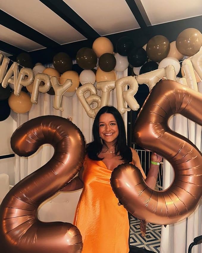 Dark Brown Number 15 Balloon 40 inch, Coffee Brown 15 Number Balloons, 15th Birthday Decorations, Chocolate 15 Year Old Girls Boys Dark Brown Party Supplies
