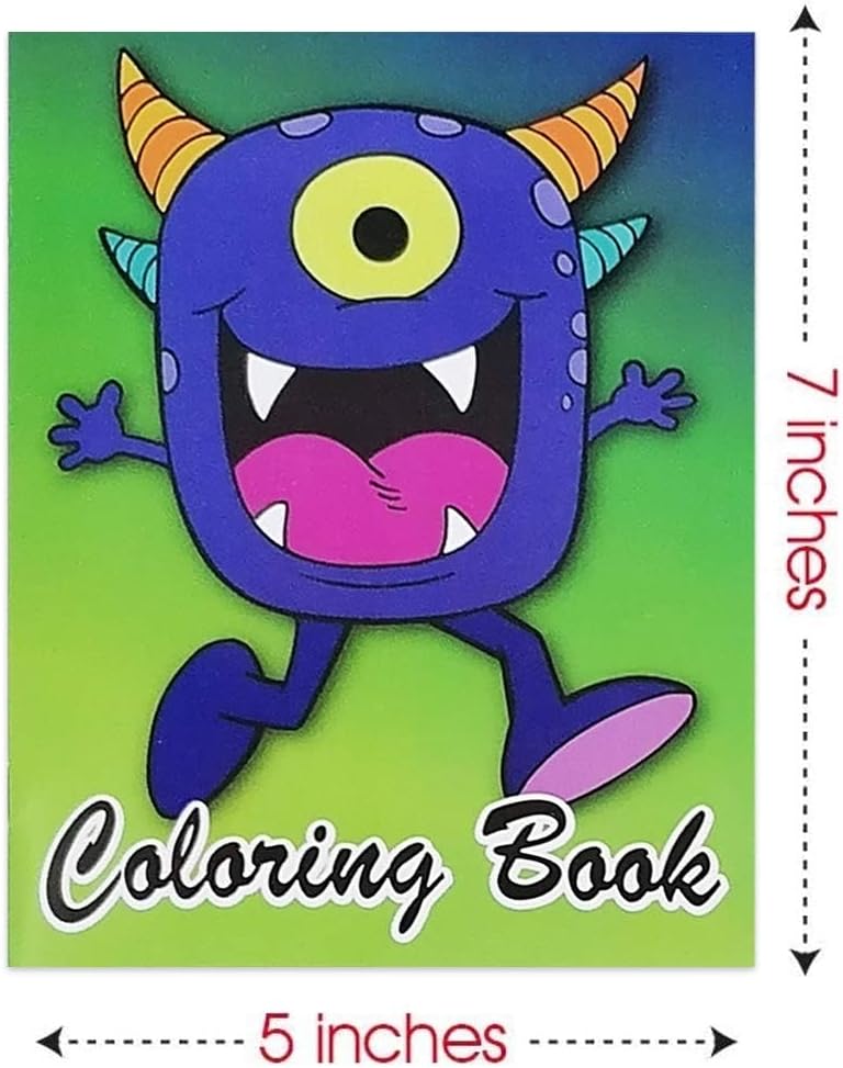 ArtCreativity Assorted Mini Coloring Books Bulk -Pack of 20 Small Color Booklets in 5 Designs - Perfect Kids Party Favors - Educational Art Gifts for Toddlers, Boys and Girls Ages 3-5, 6-8