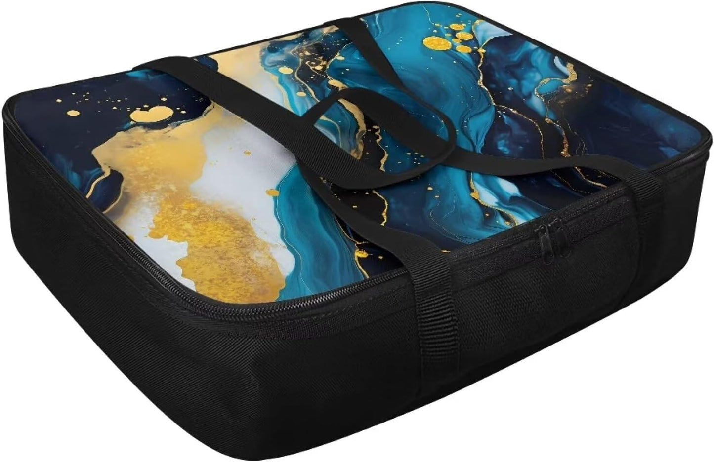 Marble Print Insulated Casserole Carriers Lasagna Holder Tote Reusable Hot Cold Food Carrier with Heat Resistant Lining for Hot or Cold Food Travel Potluck Parties Picnic Cookouts Beach