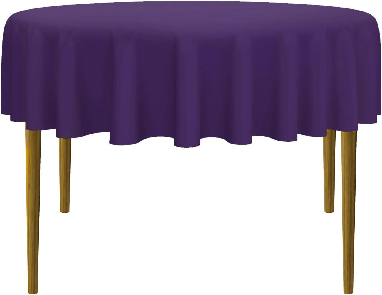 Lann's Linens - 70" Round Premium Tablecloth for Wedding/Banquet/Restaurant - Polyester Fabric Table Cloth - Purple
