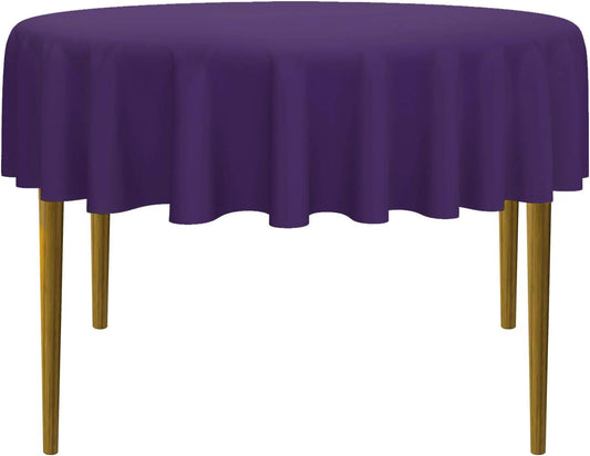 Lann's Linens - 70" Round Premium Tablecloth for Wedding/Banquet/Restaurant - Polyester Fabric Table Cloth - Purple